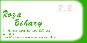 roza bihary business card